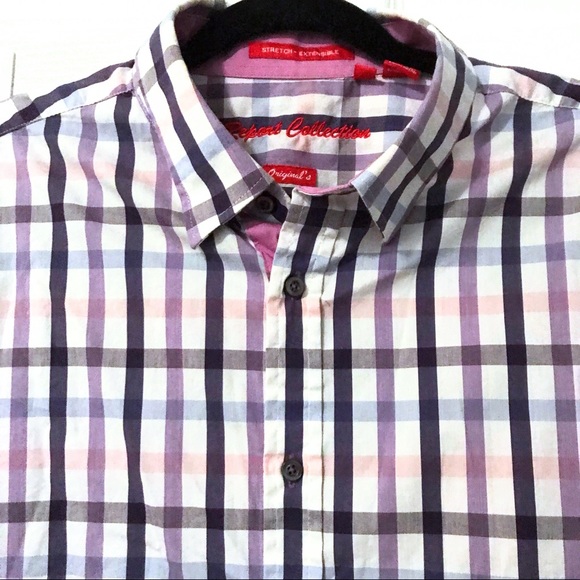 Purple Plaid Dress Shirt - Picture 3 of 7